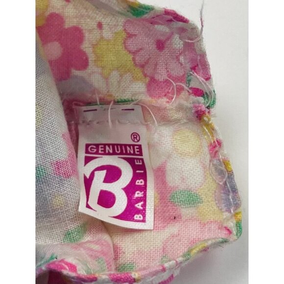 VTG 1999 Mattel BARBIE Fun to Dress Fashions Pink Floral Belted DRESS 68088 EUC - Picture 3 of 3